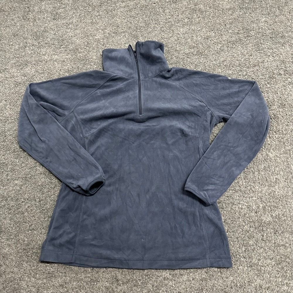 Columbia Fleece Pullover Womens Size L Navy Blue Quarter Mock Neck Active top
